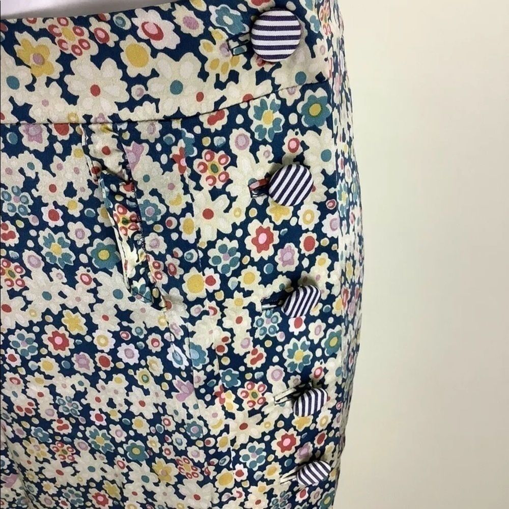Marc Jacobs Sz 8 100% Silk Satin All Over Floral Print Skirt Multicolor - Picture 2 of 6